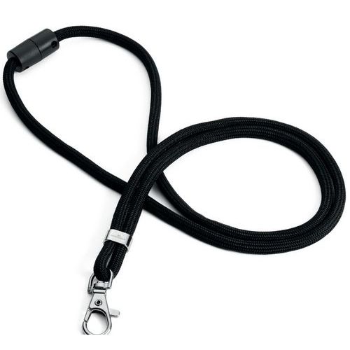 Durable - Cordon rond avec mousqueton - Noir 46 cm - 80% recyclé, éco-responsable