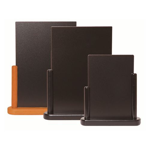 Ardoise De Table En Bois 32x28x7 Cm Base Noir-elegante