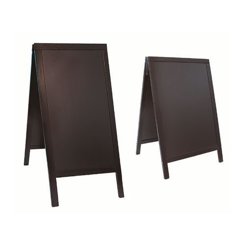Stop Trottoir En Pin 89x565x65 Cm Noir-woody-securit