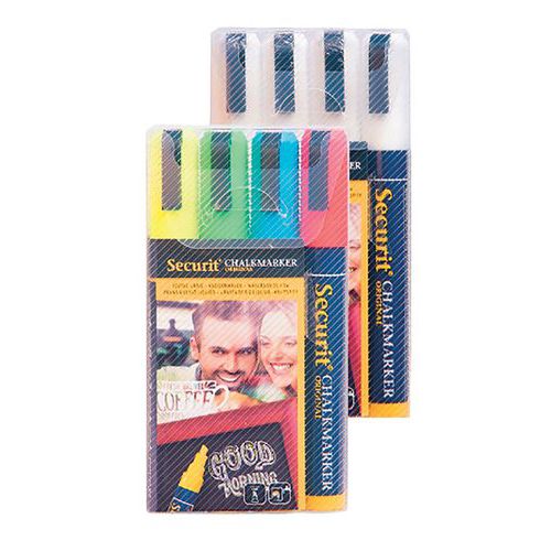 Lot de 4 feutres craie-Securit Lot de 4 feutres craie-Securit