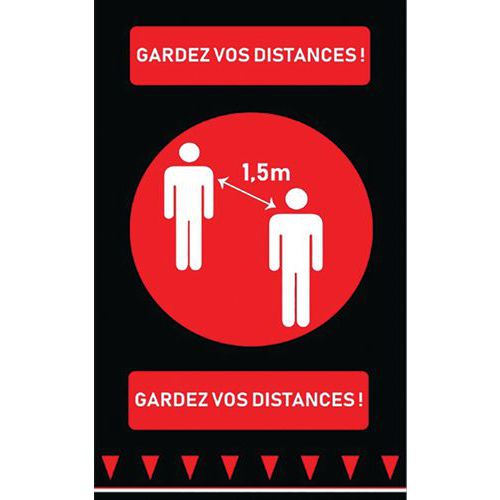 Tapis D'entrée Distanciation Sociale - Français