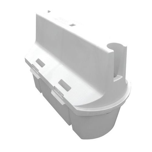 Séparateur de voie emboîtable 75 cm Blanc - Polypropylène - Usage Chantier - Signalétique de sécurité