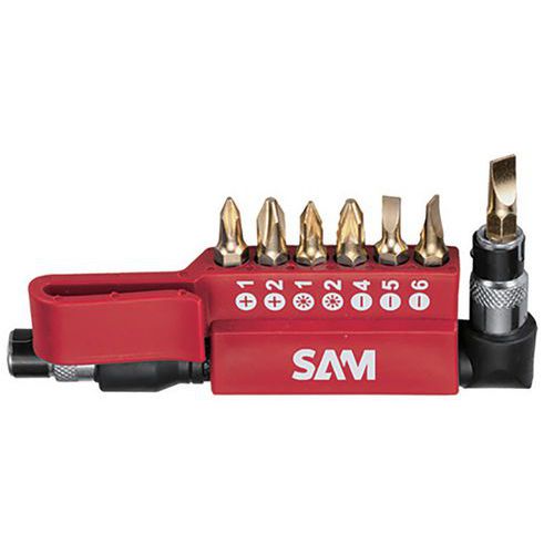 Coffret De 6 Embouts De Vissage 1/4 + 1 Clé 1/4