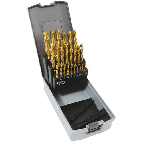 Coffret De 25 Forêts Taillés Meulés Hss Tin