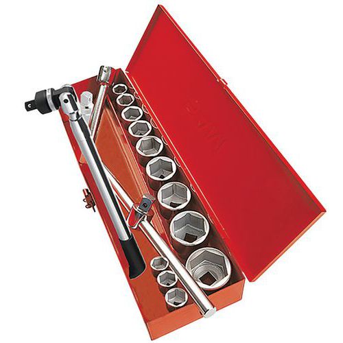 Coffret douilles et accessoires 3/4 - 17 outils Coffret douilles et accessoires 3/4 - 17 outils