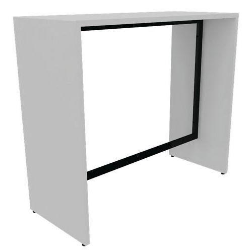 Table Réunion Haute Convy 120x104x50 Cm Blanc/noir