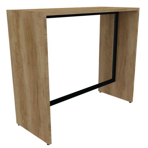 Table Réunion Haute Convy 120x104x50 Cm Chêne Vieilli/noir