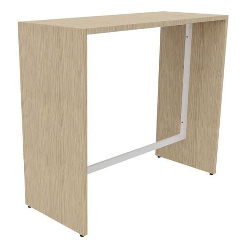 Table Réunion Haute Convy 120x104x50 Cm Chêne Fil/blanc