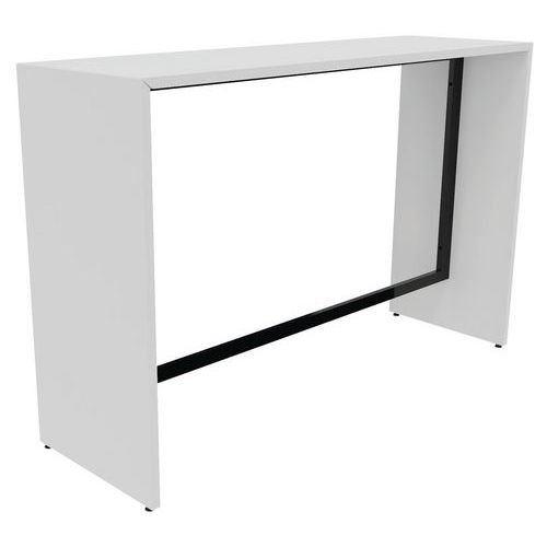 Table Réunion Haute Convy 160x104x50 Cm Blanc/noir