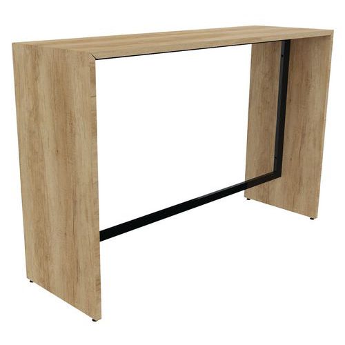 Table Réunion Haute Convy 160x104x50 Cm Chêne Vieilli/noir