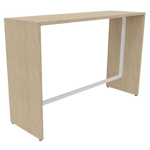 Table Réunion Haute Convy 160x104x50 Cm Chêne Fil/blanc