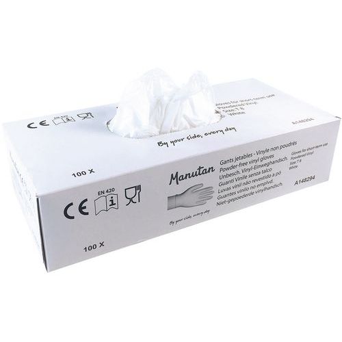 Gants jetable vinyle poudrés - Manutan Gants jetable vinyle poudrés - Manutan