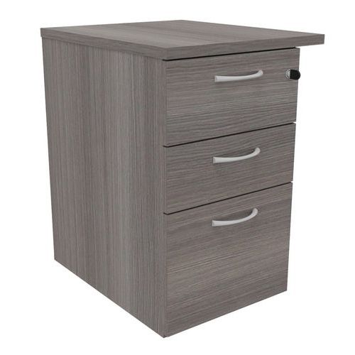 Caisson Hauteur Bureau 3t Prof. 60 Cm Cèdre + Top L50