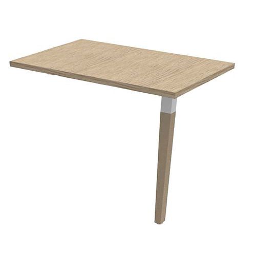 Buronomic - Extension Bureau Dialogue - Plateau Chêne 80x60cm - Pieds Hêtre - Moderne et Éco-responsable