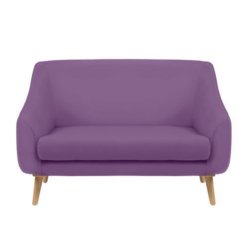 Canapé 2 Places Aya Pied Bois Tissu Enduit Pvc Non Feu M1 Pensée