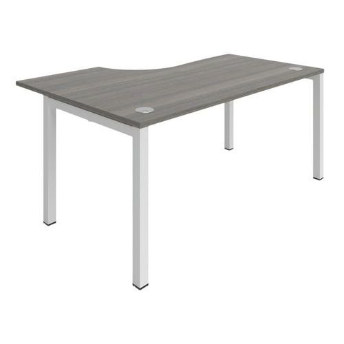 Bureau Asymétrique Arche 180 Cm Retour Droit Cèdre/blanc