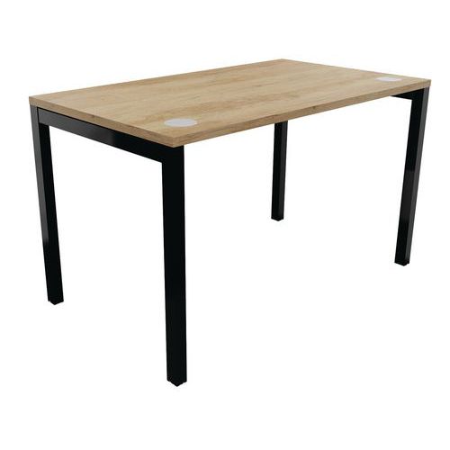 Bureau Droit Astro Arche 120x70 Chêne Vieilli/noir