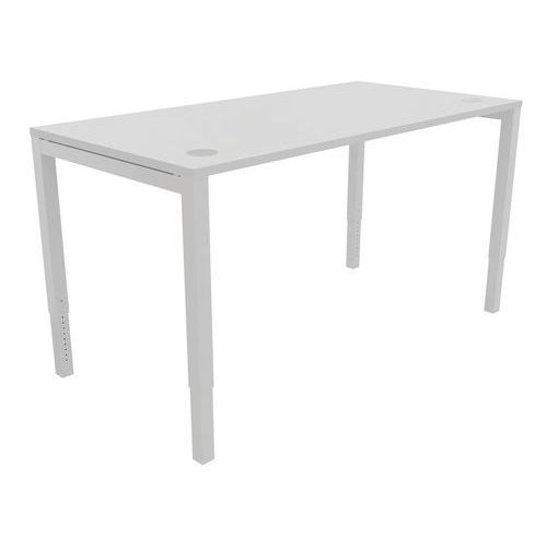 Bureau Droit Astro Arche Pied Réglable 160x80 Blanc/blanc