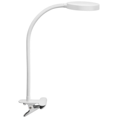 CEP - Lampe Flex à Pince Blanche - 7W - 300lm - Blanc Chaud Léger - 3000K - Variateur - 50000h