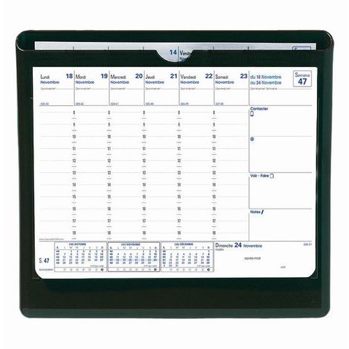 Bloc éphéméride vue hebdomadaire - 19,6 x 14,5 cm - 2022 - Quo Vadis Bloc éphéméride vue hebdomadaire - 19,6 x 14,5 cm - 2022 - Quo Vadis