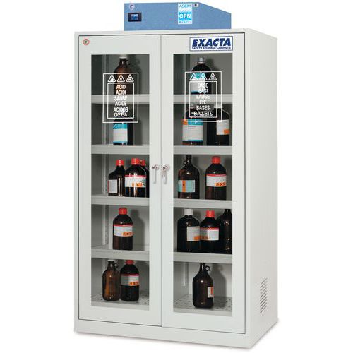 Exacta - Armoire de laboratoire filtrante 2 portes - 250 L - Multirisques - Norme NF X15-211