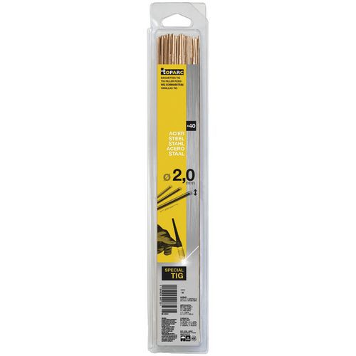 40 Baguettes Tig Acier Diamètre 20mm - Blister
