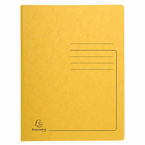 Chemises De Classement à Ressort Carte Lustrée - A4-jaune