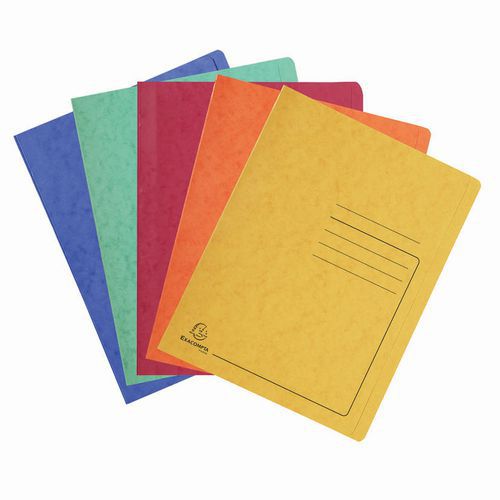 Chemises à Lamelle Carte Lustrée - A4-couleurs Assorties