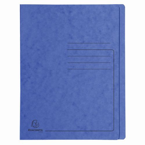 Chemises à Lamelle Carte Lustrée - A4-bleu