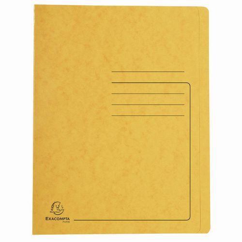 Chemises à Lamelle Carte Lustrée - A4-jaune