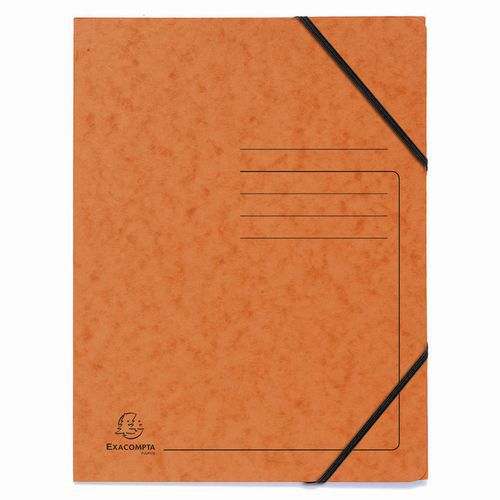 Chemises à lastique Sans Rabats Carte Lustrée - A4-orange