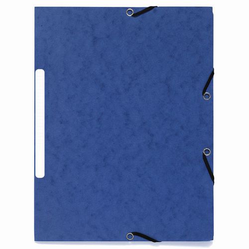 Chemises à lastiques 3 Rabats Carte Marbrée Recyclée Bleu