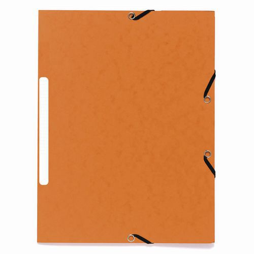 Chemises à lastiques 3 Rabats Carte Marbrée Recyclée Orange