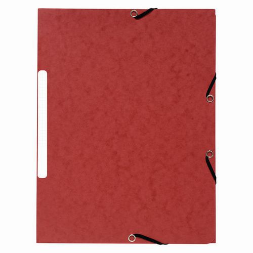 Chemises à lastiques 3 Rabats Carte Marbrée Recyclée Rouge