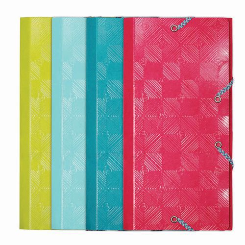 Chemise à élastique multicolore 3 rabats - Exacompta Chemise à élastique multicolore 3 rabats - Exacompta