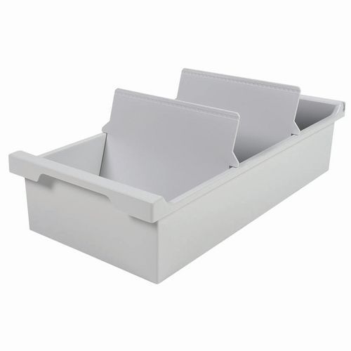Bac à fiche gris lumière - Exacompta Bac à fiche gris lumière - Exacompta