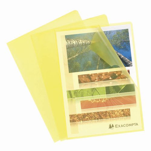 Sachet 100 Pochettes Polypropylène Grainé 12/100e - A4-jaune
