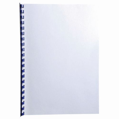 Paquet De 100 Couvertures Grain Toilé Pour Reliure A4-blanc