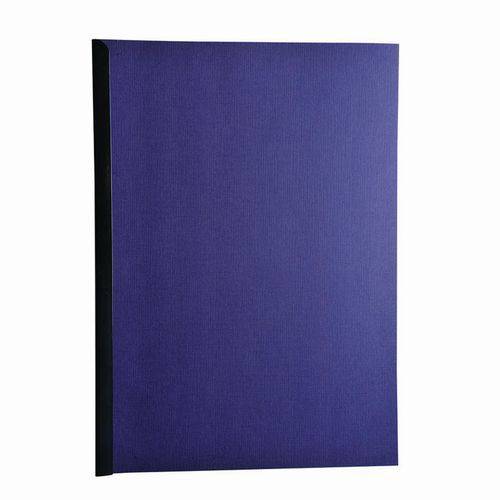 Paquet De 100 Couver. Grain Toilé Pour Reliure A4-bleu Foncé