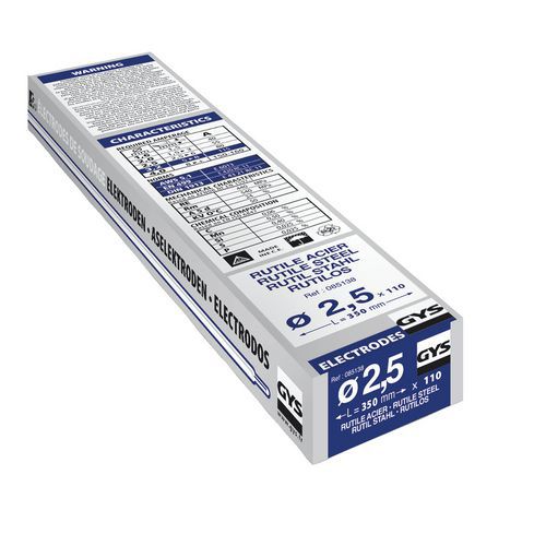 110 Électrodes Rutiles Acier Diamètre 2.5mm - Demi-étui