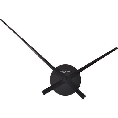NeXtime - Horloge murale design Small Hands - Ronde Aluminium Noir Ø 480mm - Style Moderne