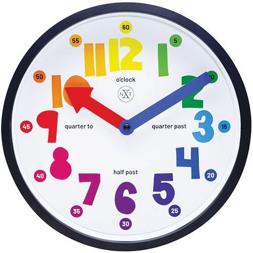 NeXtime - Horloge murale design Sophia - Ronde Bleue Ø 260cm - Décoration murale moderne