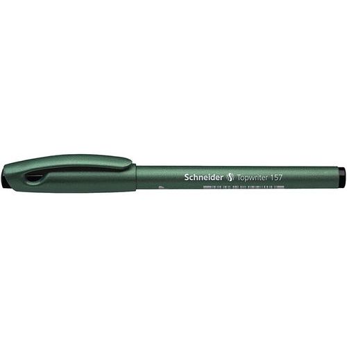 Schneider - Stylo fibre Topwriter 157 - Pointe 0,8mm - Noir - Idéal pour le bureau