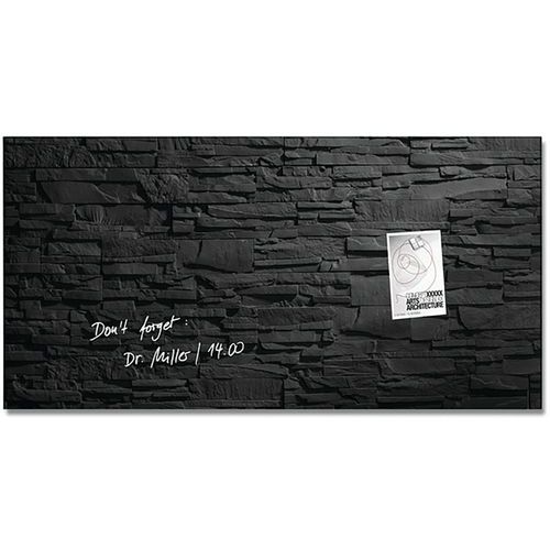 Tableau Magnétique En Verre - 910x460x15mm - Design Ardoise - Sigel