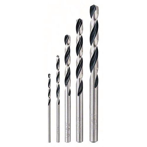 Forets hélicoïdaux HSS PointTeQ set de 5 Forets hélicoïdaux HSS PointTeQ set de 5