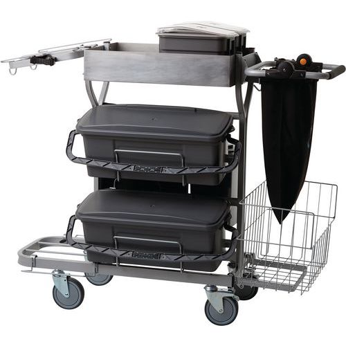 Compact Cleaning Trolley Plus 40 Cm Grise