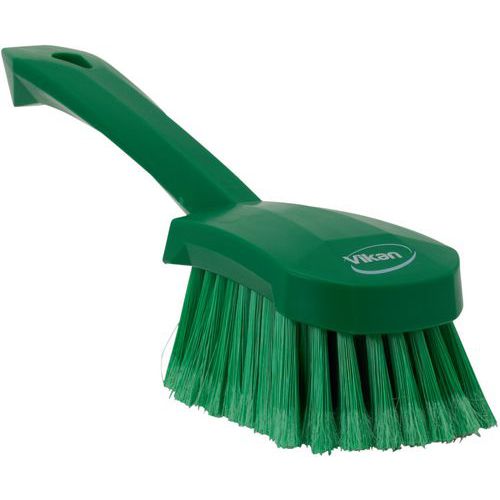 Brosse à Main Manche Court 270 Mm Souple/fleuré Vert