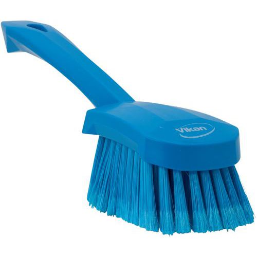 Brosse à Main Manche Court 270 Mm Souple/fleuré Bleu