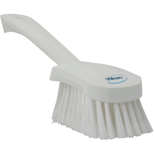 Brosse à Main Manche Court 270 Mm Souple/fleuré Blanc