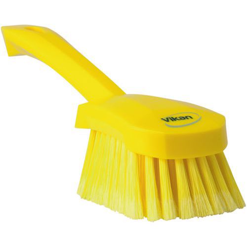 Brosse à Main Manche Court 270 Mm Souple/fleuré Jaune